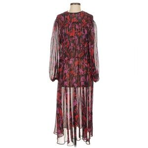 Mango Red and Purple Floral Dress